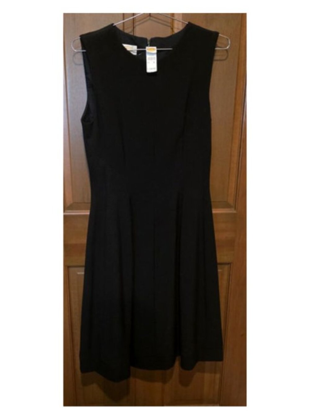 NWT Talbots Black LINED Knee Length RAYON/POLY Sleeveless Dress SIZE 8